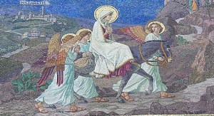 Mary traveling to Nazereth