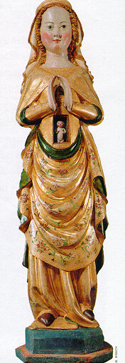 statue of Mary with Jesus in womb